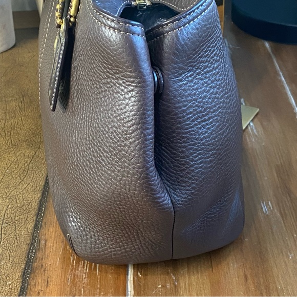 Coach Large Gold Buckle Soho Shoulder Bag – Mahogany Brown Floral Scarf Accent - Picture 10 of 17